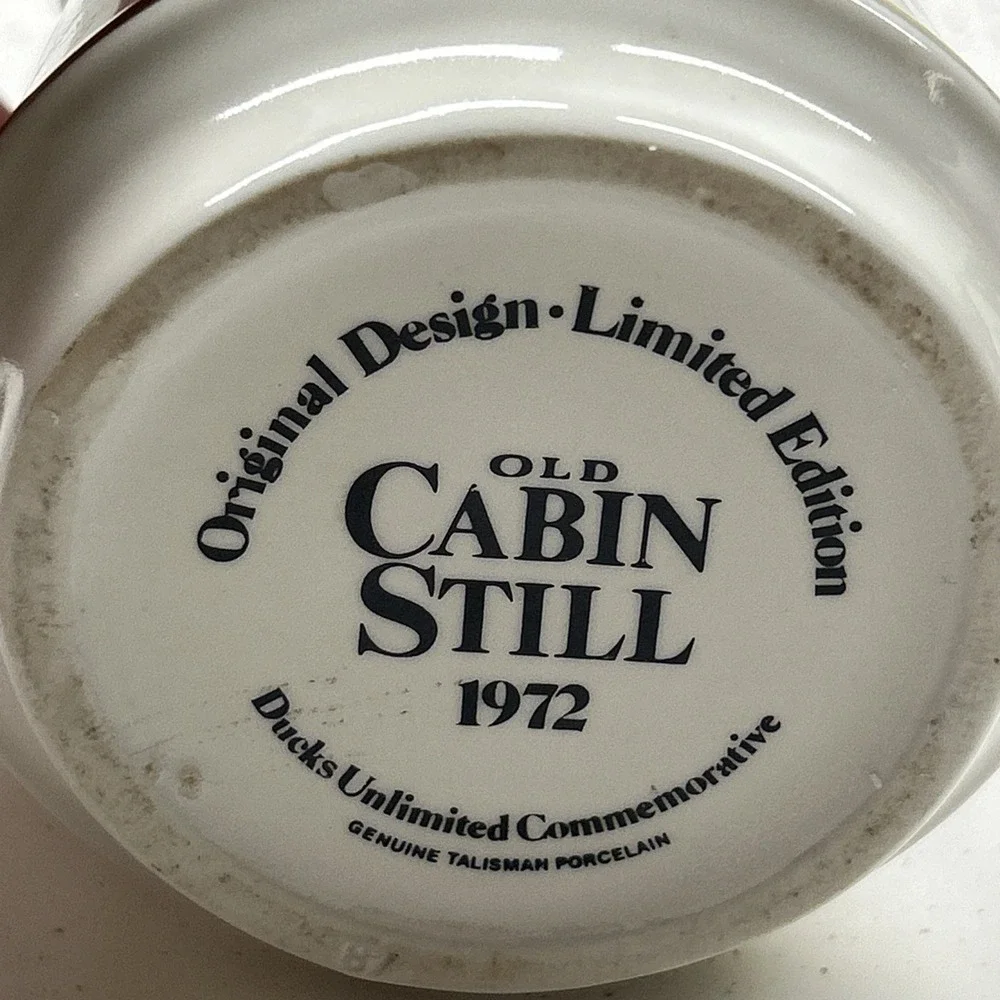 Vintage 1972 Ducks Unlimited Old Cabin Still Wings Across The Continent Decanter